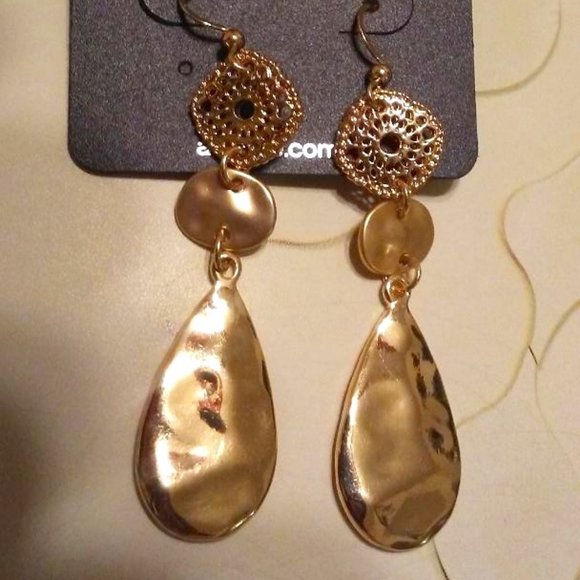 Avenue Hammered Triple Drop Earrings - Picture 1 of 2